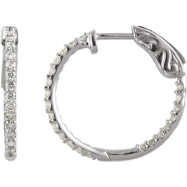 Diamond Inside/Outside Hoop Earrings - Moijey Fine Jewelry and Diamonds