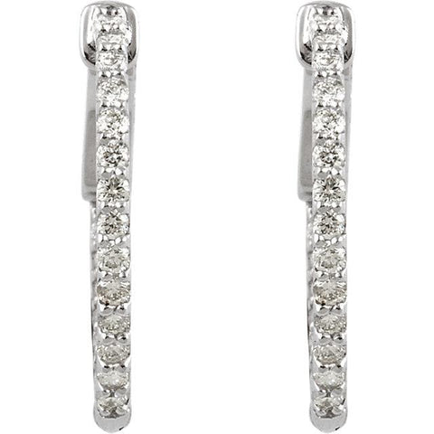 Diamond Inside/Outside Hoop Earrings - Moijey Fine Jewelry and Diamonds