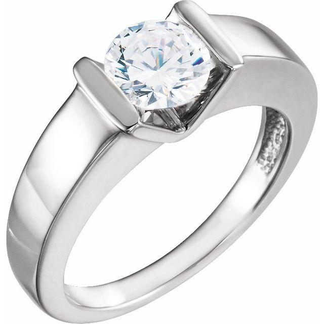 2.67 Carat Round Lab Grown Diamond in 14K Bezel Set Mens Ring - Walmart.com