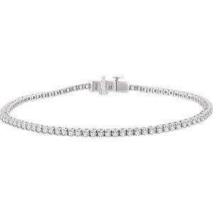 14K White 1 7/8 CTW Diamond 7" Line Bracelet - Moijey Fine Jewelry and Diamonds