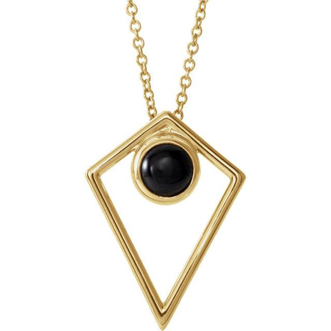 Onyx Cabochon Pyramid Necklace - Moijey Fine Jewelry and Diamonds