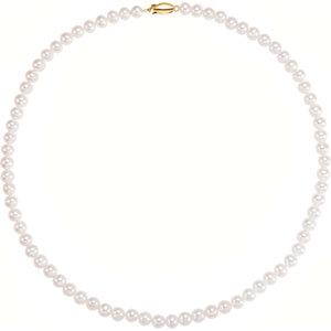 14K Yellow Freshwater Cultured Pearl 18" Necklace