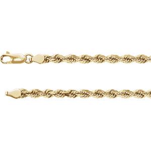 14K Yellow 3.9mm Diamond Cut Rope 7" Chain - Moijey Fine Jewelry and Diamonds