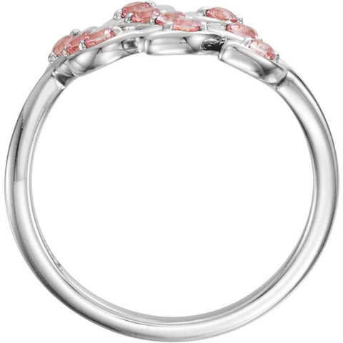 Pink Topaz Leaf Design Ring - Moijey Fine Jewelry and Diamonds
