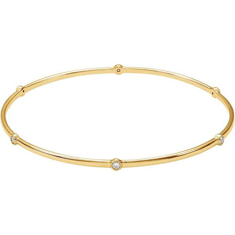 Diamond Bezel-Set Bangle Bracelet - Moijey Fine Jewelry and Diamonds