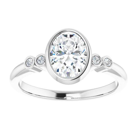 Bezel 8x6 mm Oval Ring Mounting - Moijey Fine Jewelry and Diamonds