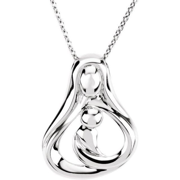 Sterling Silver Mother's embrace Necklace