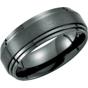 Double Ridged Black Titanium Band - Moijey Fine Jewelry and Diamonds