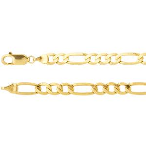 14K Yellow 5.5mm Figaro 18" Chain - Moijey Fine Jewelry and Diamonds