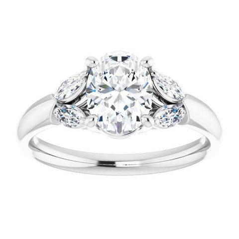 Vintage Oval-shaped Engagement Ring Setting