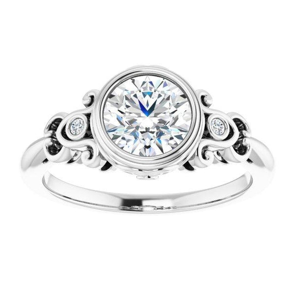 Intricately Rounded Engagement Ring Mounting - Moijey Fine Jewelry and Diamonds