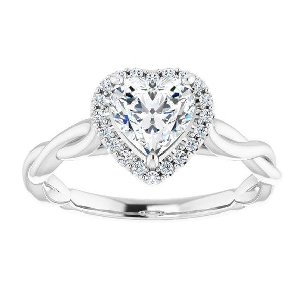 Infinite Heart Halo Engagement Ring - Moijey Fine Jewelry and Diamonds