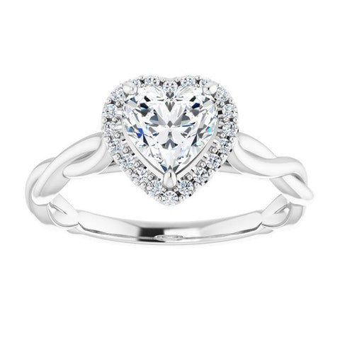 Infinite Heart Halo Engagement Ring - Moijey Fine Jewelry and Diamonds