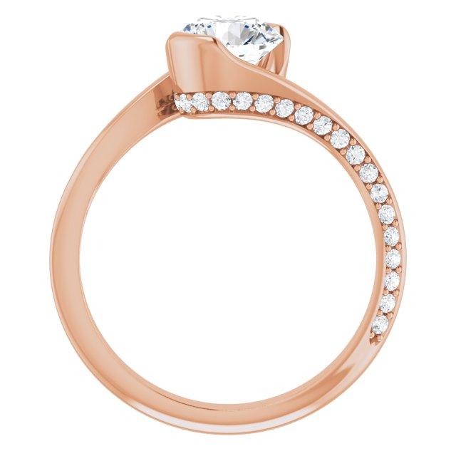 Round Modern Bypass Engagement Ring - Moijey Fine Jewelry and Diamonds
