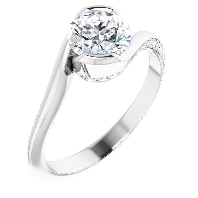 Round Modern Bypass Engagement Ring - Moijey Fine Jewelry and Diamonds