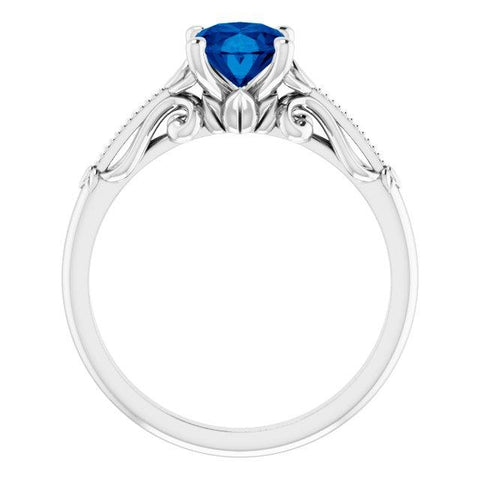 Oval Sculptural-Inspired Engagement Ring Setting