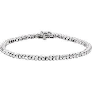 14K White 2 3/4 CTW Diamond 7" Line Bracelet - Moijey Fine Jewelry and Diamonds