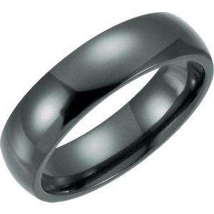 Domed and Polished Black Titanium Band - Moijey Fine Jewelry and Diamonds
