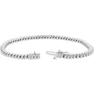 14K White 2 3/4 CTW Diamond 7" Line Bracelet - Moijey Fine Jewelry and Diamonds
