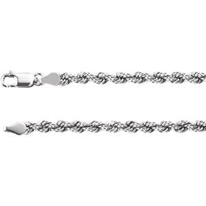14K White 4mm Rope 20" Chain - Moijey Fine Jewelry and Diamonds