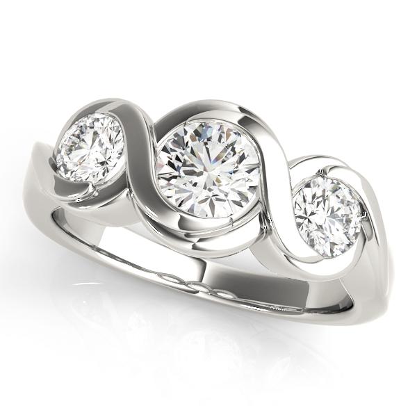 Infinity Three-Stone Engagement Ring Setting