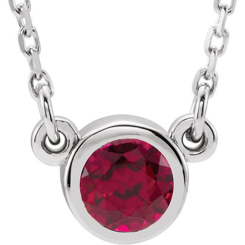 Ruby Bezel-Set 16-Inch Necklace - Moijey Fine Jewelry and Diamonds