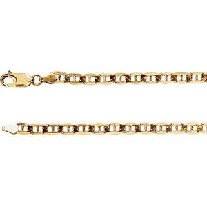 14K Yellow 4.5mm Anchor 18" Chain - Moijey Fine Jewelry and Diamonds
