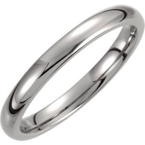 Titanium 3mm Domed Polished Band - Moijey Fine Jewelry and Diamonds
