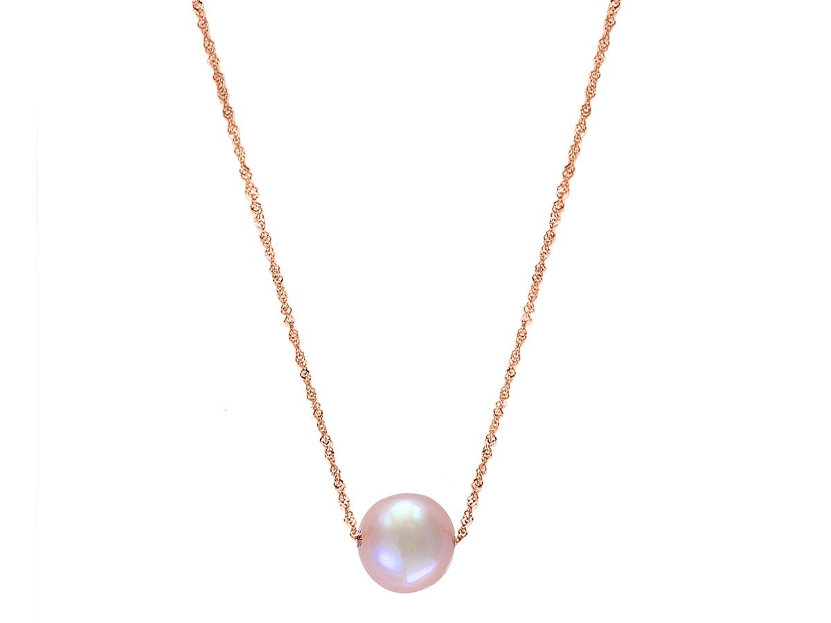 14K Single Pearl Necklace