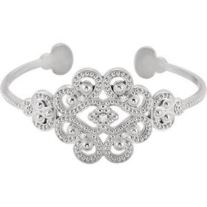 Granulated 1/6 CTW Diamond  7" Cuff Bracelet - Moijey Fine Jewelry and Diamonds