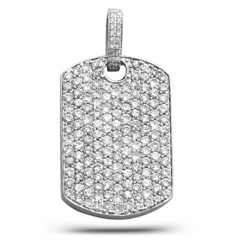 14K 5.00ctw Diamond Dog Tag Pendant - Moijey Fine Jewelry and Diamonds