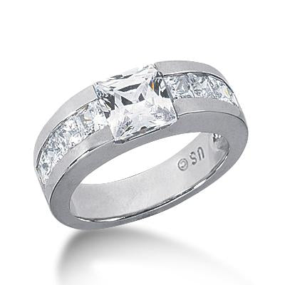 Modern Princess Engagement Ring Setting