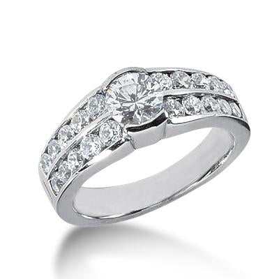 Half-Bezel Channel-Set Engagement Ring Setting - Moijey Fine Jewelry and Diamonds
