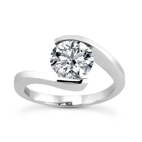 Solitaire Tension Bypass Engagement Setting (6.5mm) - Moijey Fine Jewelry and Diamonds