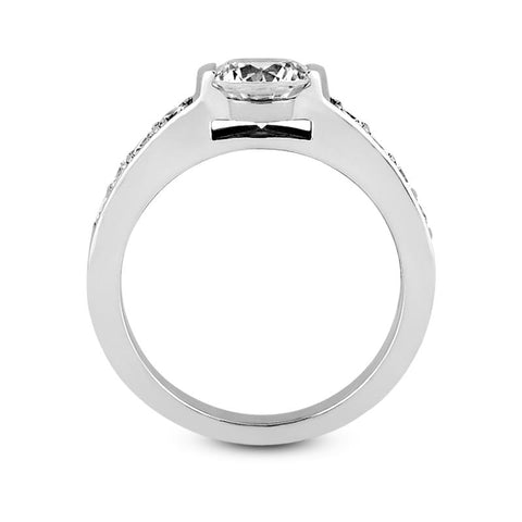 Sleek Channels Engagement Ring Setting - Moijey Fine Jewelry and Diamonds