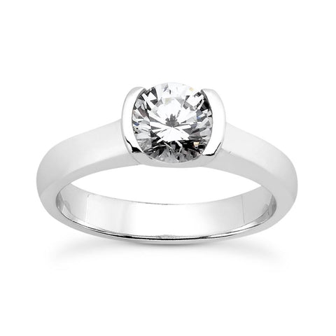 Modern Solitaire Engagement Ring (6.5mm) - Moijey Fine Jewelry and Diamonds
