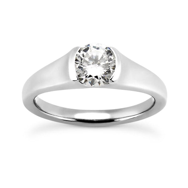 Polished Tension Engagement Ring Setting (6.5mm)