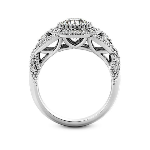 Glamorous Halo Engagement Ring - Moijey Fine Jewelry and Diamonds