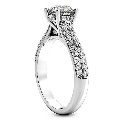 Brilliant Pave Engagement Ring Setting - Moijey Fine Jewelry and Diamonds