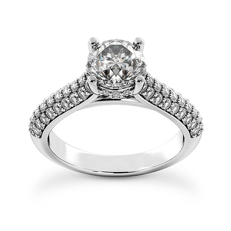 Brilliant Pave Engagement Ring Setting