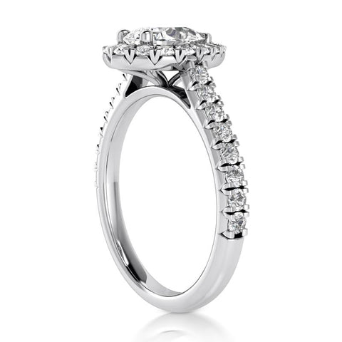 Timeless Pear-Shaped Halo Engagement Ring Setting - Moijey Fine Jewelry and Diamonds
