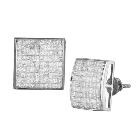 14KW 1.75ctw Square Dome Earrings - Moijey Fine Jewelry and Diamonds