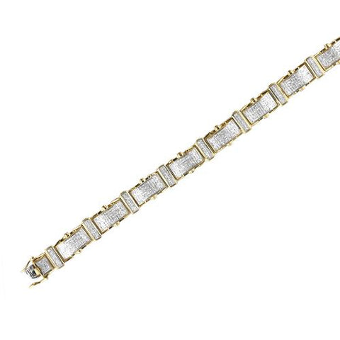 10k Yellow Gold 2.15ctw Diamond Mico Pave Mens Bracelet - Moijey Fine Jewelry and Diamonds