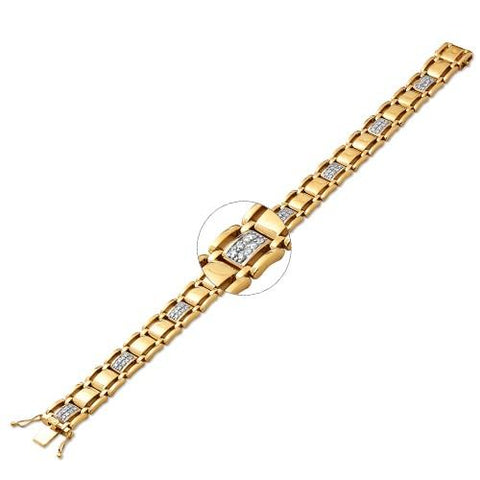 10KY 1.00ctw Diamond Men's Bracelet 8.5" - Moijey Fine Jewelry and Diamonds