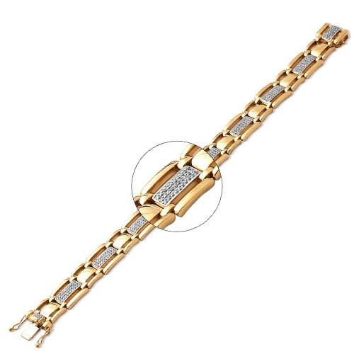 10KY 1.15ctw Diamond Men's Bracelet 7.5"