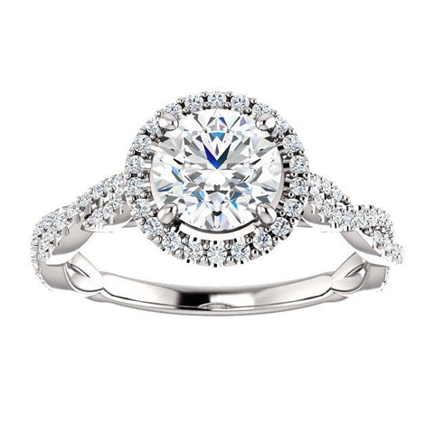 Round Infinite Halo Engagement Ring - Moijey Fine Jewelry and Diamonds