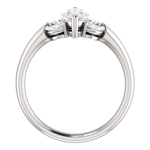 Vintage-Inspired Marquise Engagement Ring Setting (10x5mm) - Moijey Fine Jewelry and Diamonds