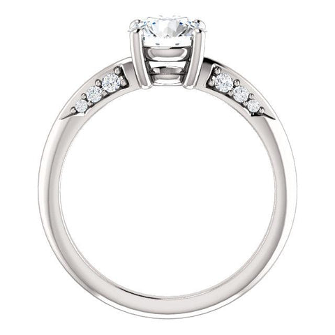 Round Knife-Edge Diamond Engagement Ring Setting (6.5mm) - Moijey Fine Jewelry and Diamonds