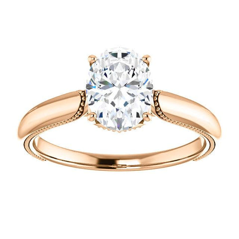 Milgrain Oval Engagement Ring Setting - Moijey Fine Jewelry and Diamonds