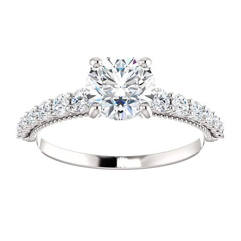 1/3 CTW Diamond Round Engagement Ring Setting - Moijey Fine Jewelry and Diamonds